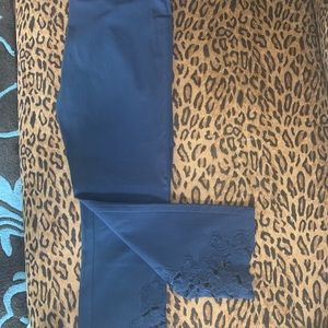 INC Navy Blue Capris Pants with Scallop bottom